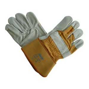 LUVA T/AMERICANO PALMA PELE FLOR CINZA 1012/NC*